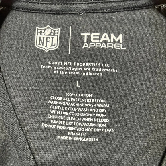 TEAM APPAREL New Orleans Saints Tshirt Womens Black Fitted Large - Picture 4 of 6